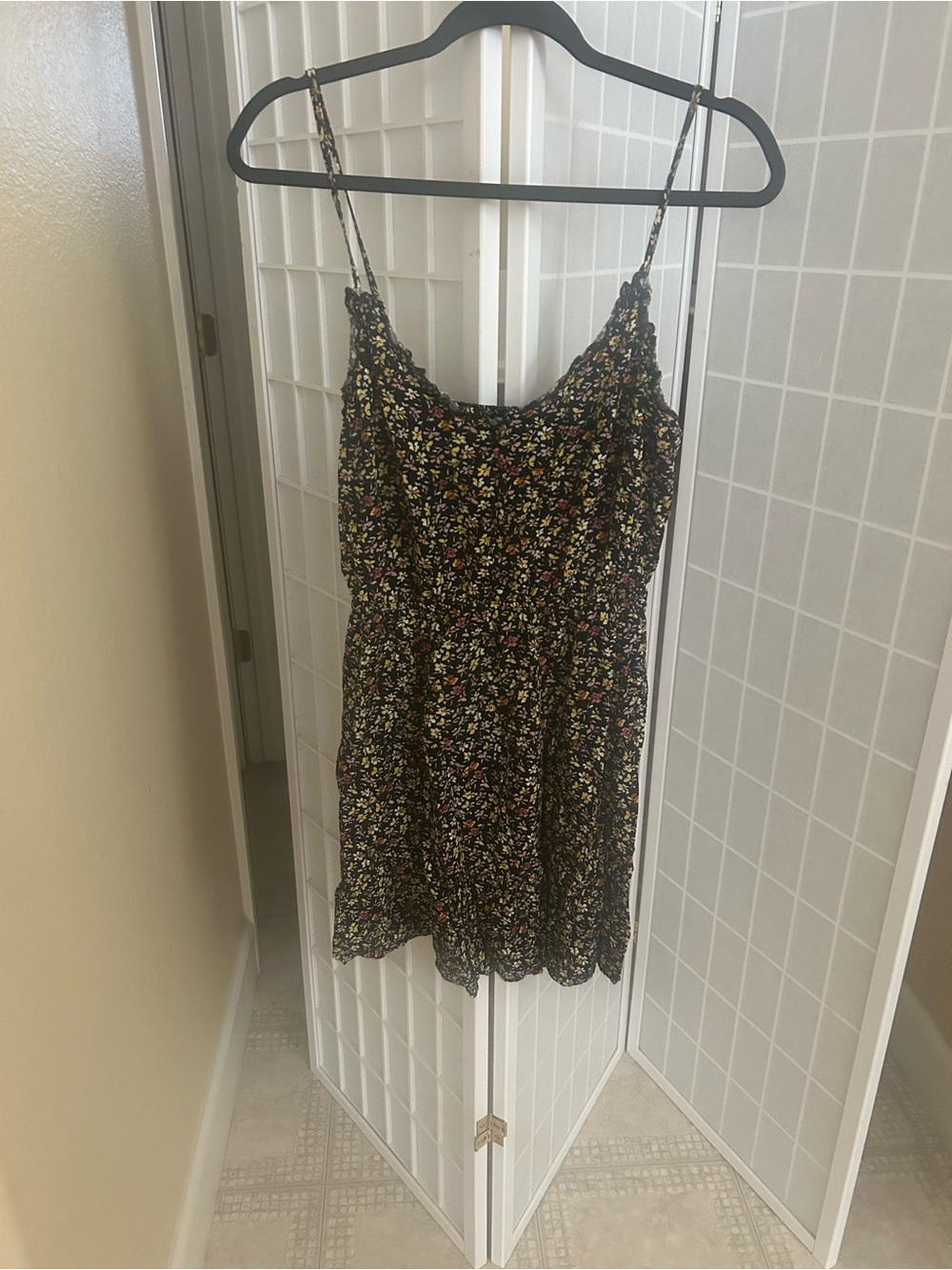 Mimi Chica Black Floral Sundress with Multicolor Print